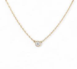 18KT YELLOW GOLD TIFFANY & CO D'AMOUR DIAMOND NECKLACE