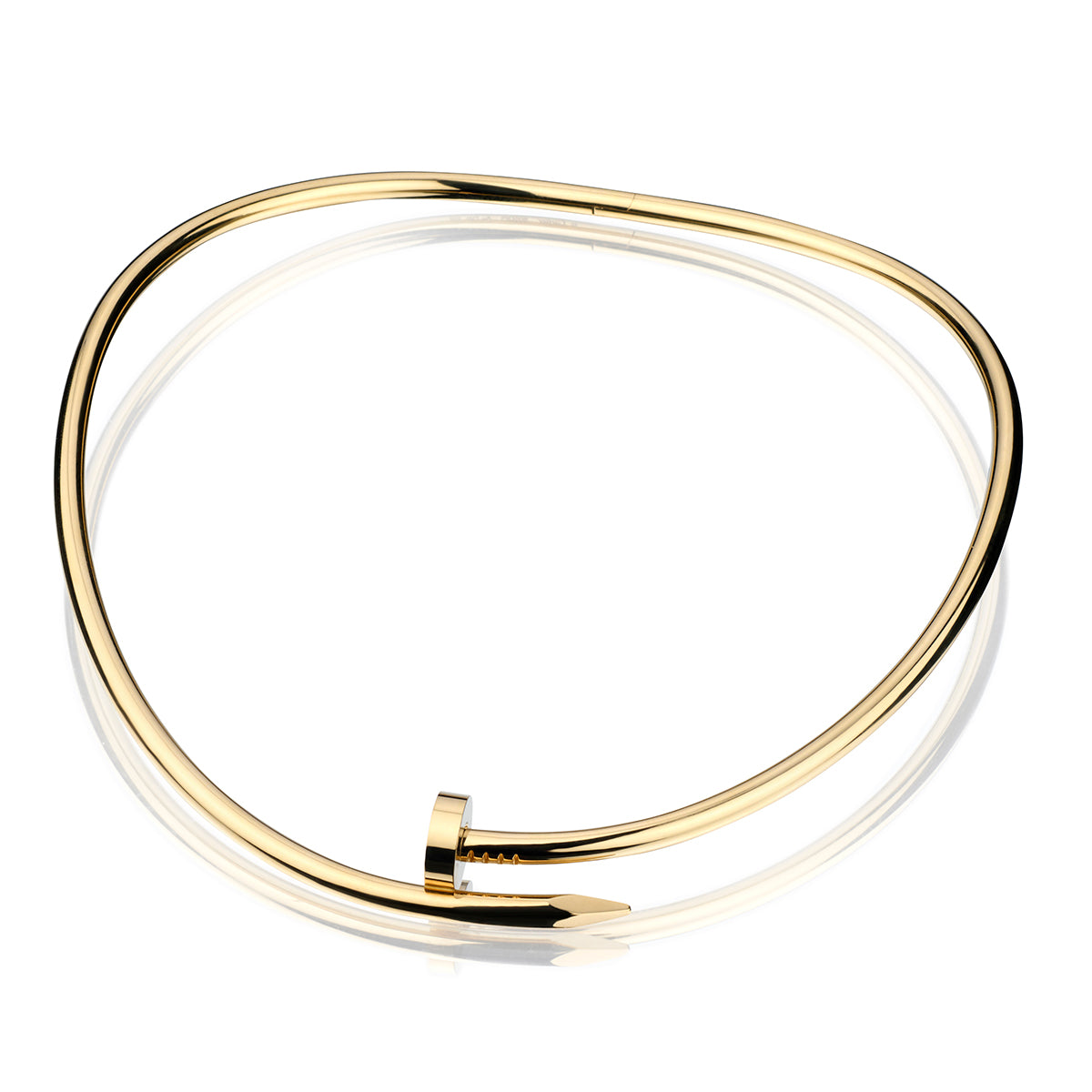 Cartier Just un Clou Torque Necklace. Classic Model. 18kt Yellow Gold. B& P