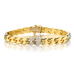 18kt Yellow and White Gold Diamond Bracelet.