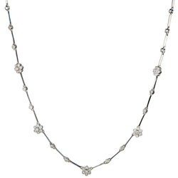 14kt White Gold Diamond Necklace. 47 x 1.00ct Tw