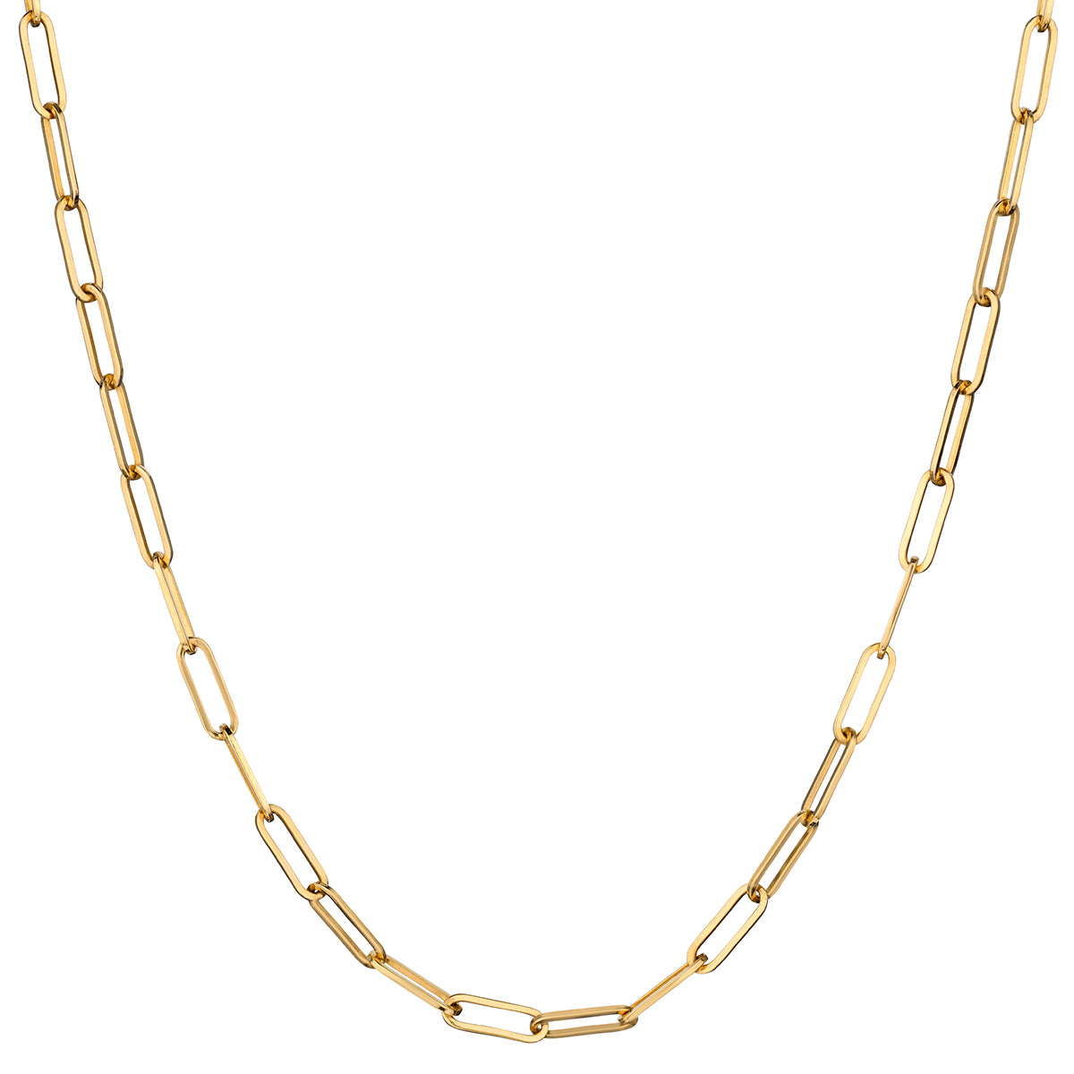 14kt Yellow Gold Open Link Chain. Made in Italy. Weight: 14.16 grams.