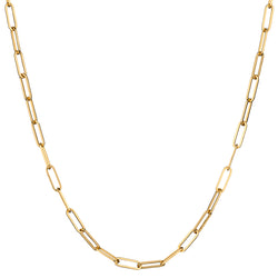 14kt Yellow Gold Open Link Chain. Made in Italy. Weight: 14.16 grams.