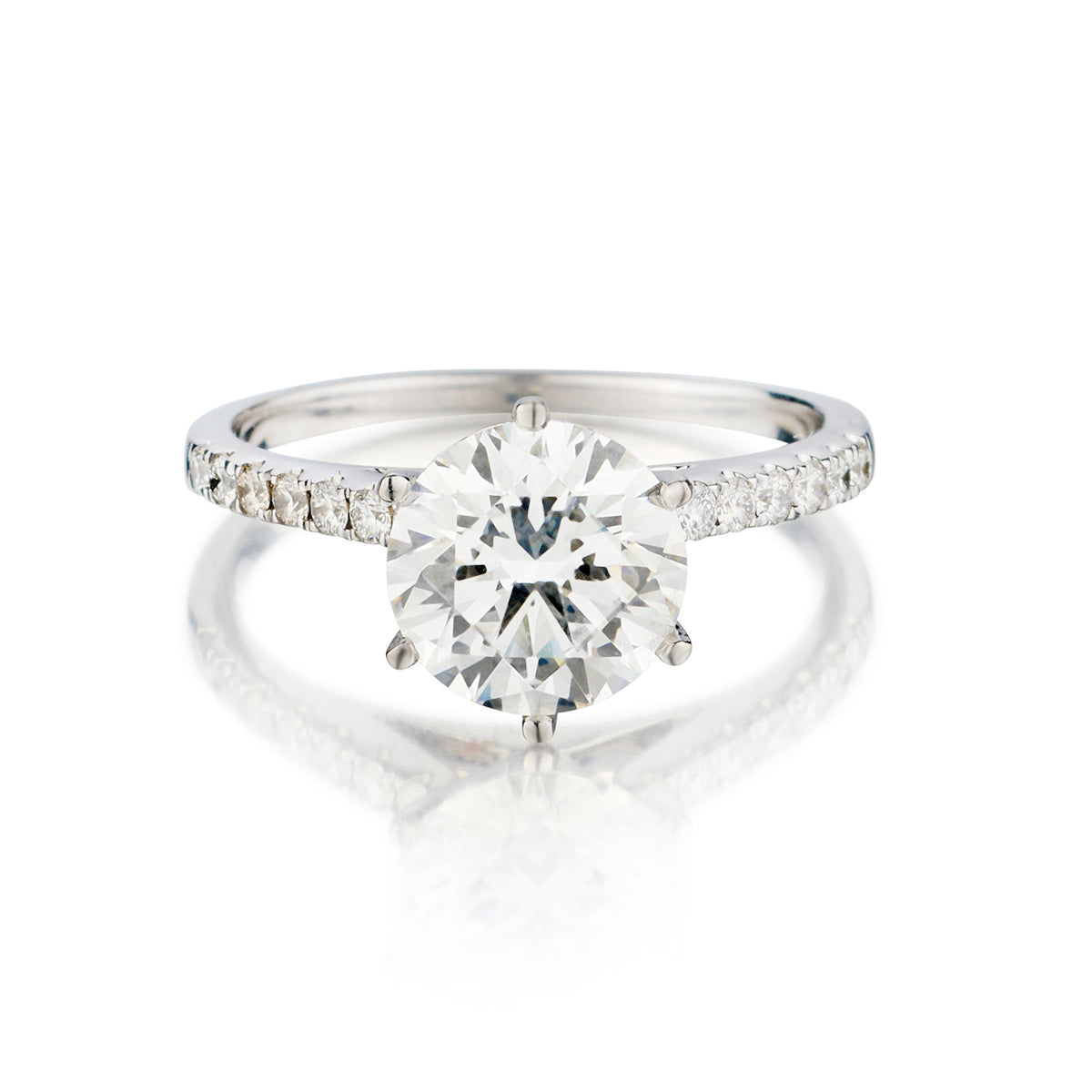 Ladies 14kt White Gold Diamond Ring. 2.02 (GIA )