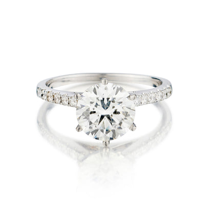 Ladies 14kt White Gold Diamond Ring. 2.02 (GIA )