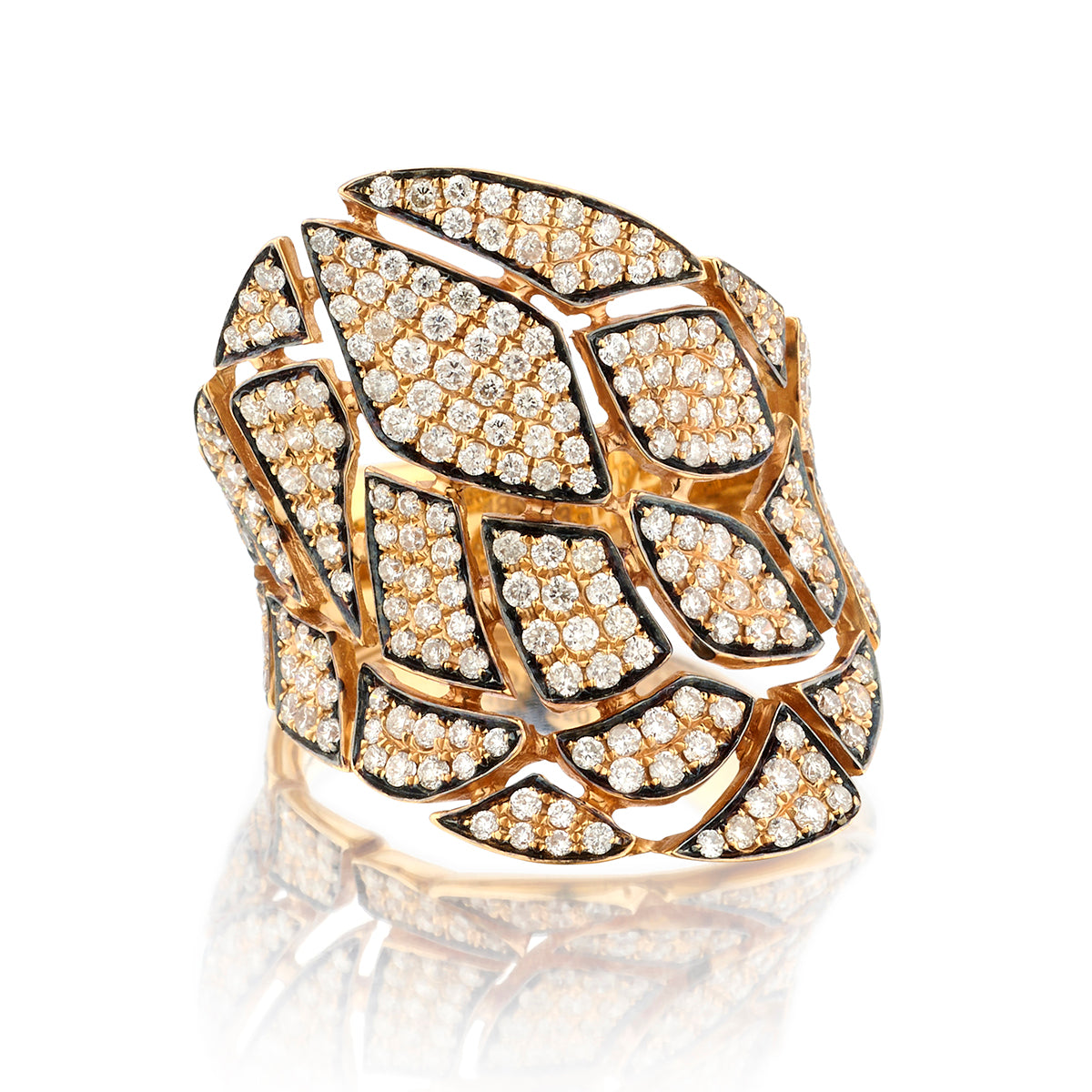 18kt Rose Gold Diamond Ring. 1.53ct Tw
