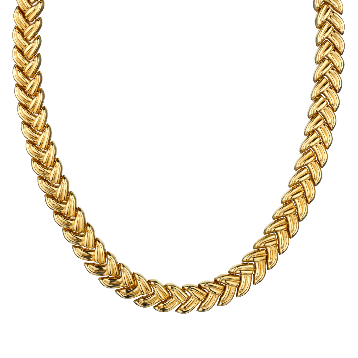 Ladies 18kt Yellow Gold Braided Choker Necklace. Weight: 54.30 grams.