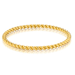 22kt Yellow Gold Twisted Bangle. Weight: 35 grams