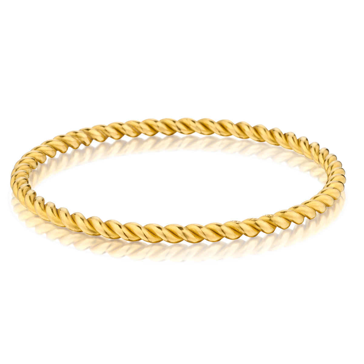 22kt Yellow Gold Twisted Bangle. Weight: 35 grams