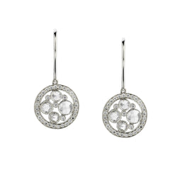 Tiffany & Co. "Cobblestone" Diamond Platinum Earrings.