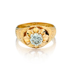 18kt Yellow Gold Diamond Ring. 0.90 Brilliant Cut Diamond