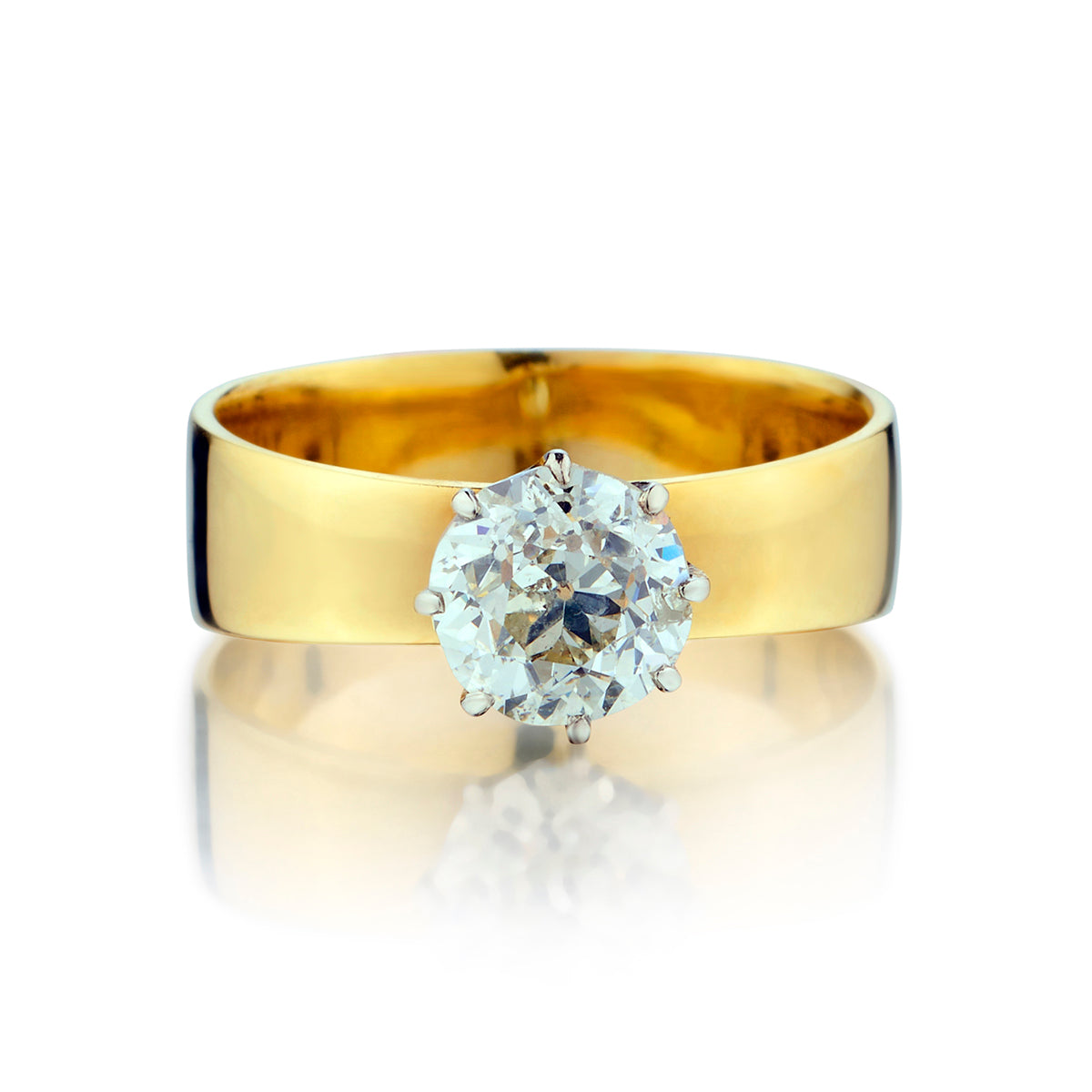 18kt Yellow Gold Diamond Solitaire Ring. 1.76ct Tw