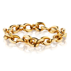 18kt Yellow Gold Open Link Bracelet. Weight: 21.22 grams