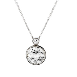 Vintage Pink Gold and Silver Diamond Pendant. 1.93 European Cut Diamond