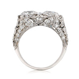 Birks  Vintage Platinum Diamond Ring. 2 x 3.00ct Tw European Cut. Circa 1910 - view 2