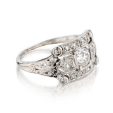 Vintage Platinum Diamond Ring. 1.03 ct Tw - view 2