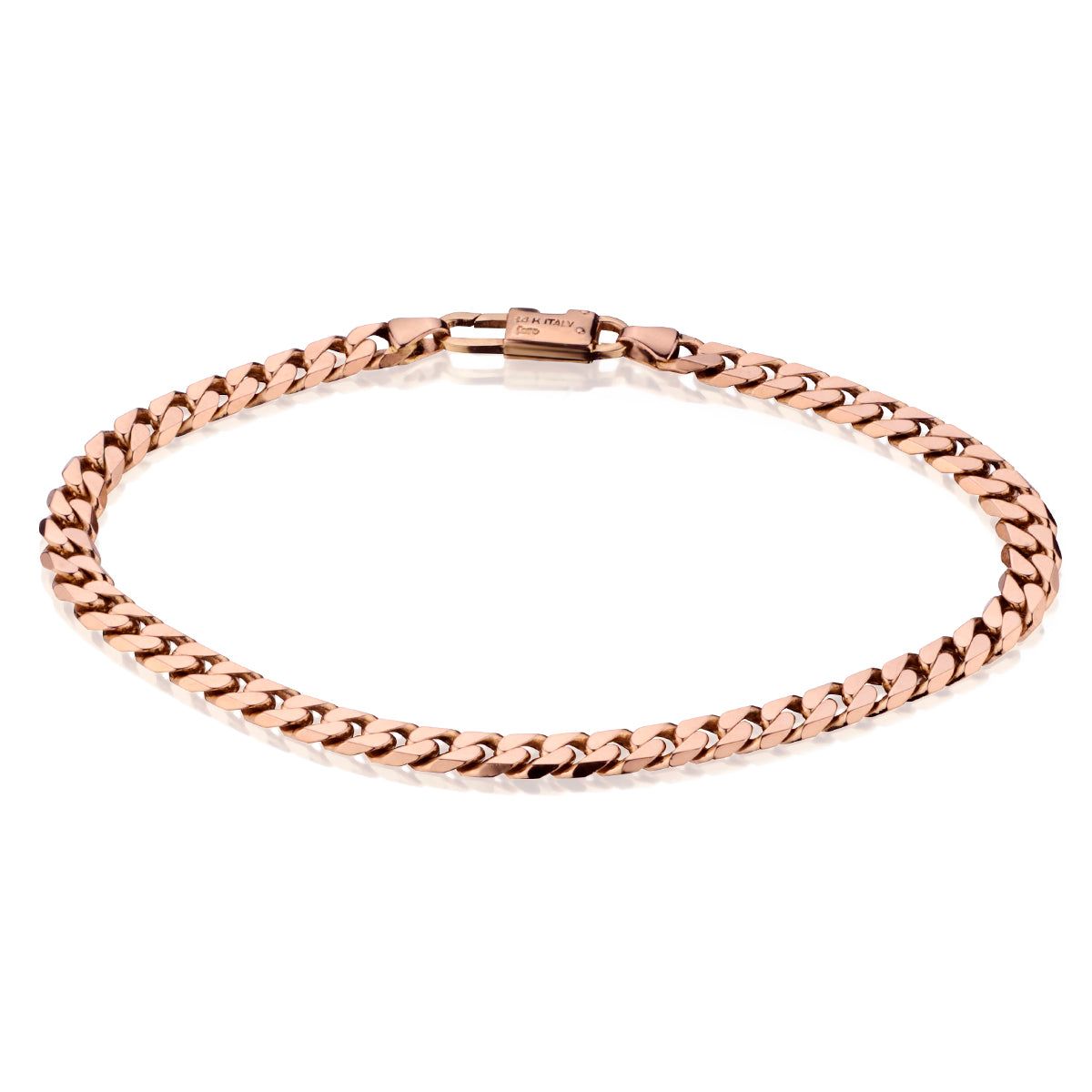 14kt Pink Gold Bracelet. Weight: 15.16 Grams. Made in Italy