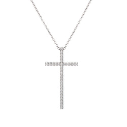 Tiffany & Co Narrow Pave' Metro Diamond Cross.