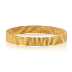 Tiffany & Co 18kt Yellow Gold Somerset Mesh Bangle. Weight: 27.67 Grams.