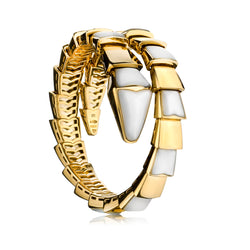 Bvlgari Serpentini Chunky 18kt Yellow Gold Mother of Pearl Bracelet. (M)