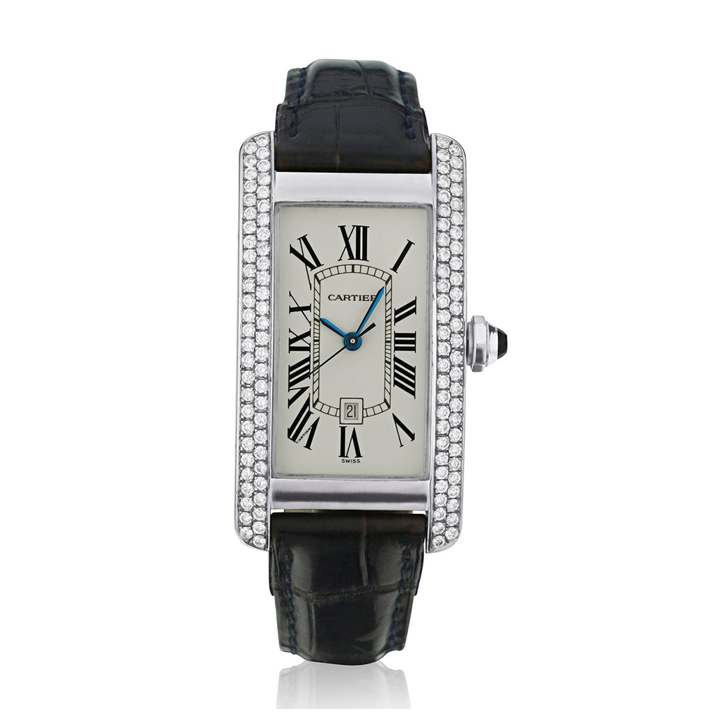 Cartier Tank Americaine in 18kt White Gold with Ref