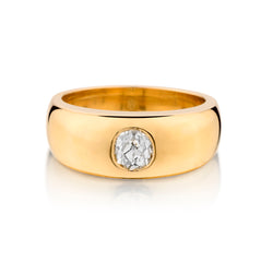 14kt Yellow Gold Handmade Diamond Ring. 0.80ct European Cut