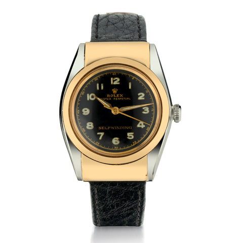 Rare!!! Rolex Two Tone Hooded Bubbleback Watch.