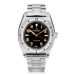 Rare!!! Rolex Vintage Bubbleback in Steel with Black Gilt California Dial