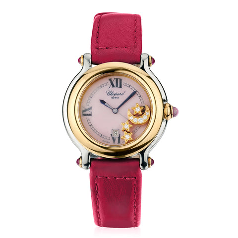 Chopard  "Happy Sport"  in Steel and 18kt Yellow Gold. 32mm