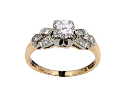 14kt Rose Gold Vintage Diamond Engagement Ring