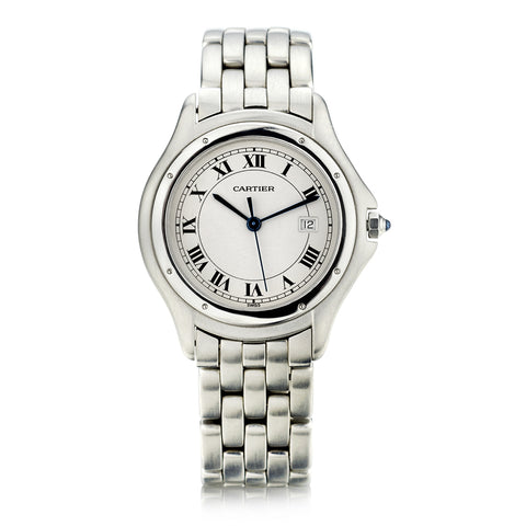 Cartier Panthere Ronde in Steel. Circa 1990's. Ref: 987904