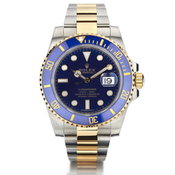 Rolex Oyster Perpetual Submariner Two-Tone Blue Watch. Circa 2021.