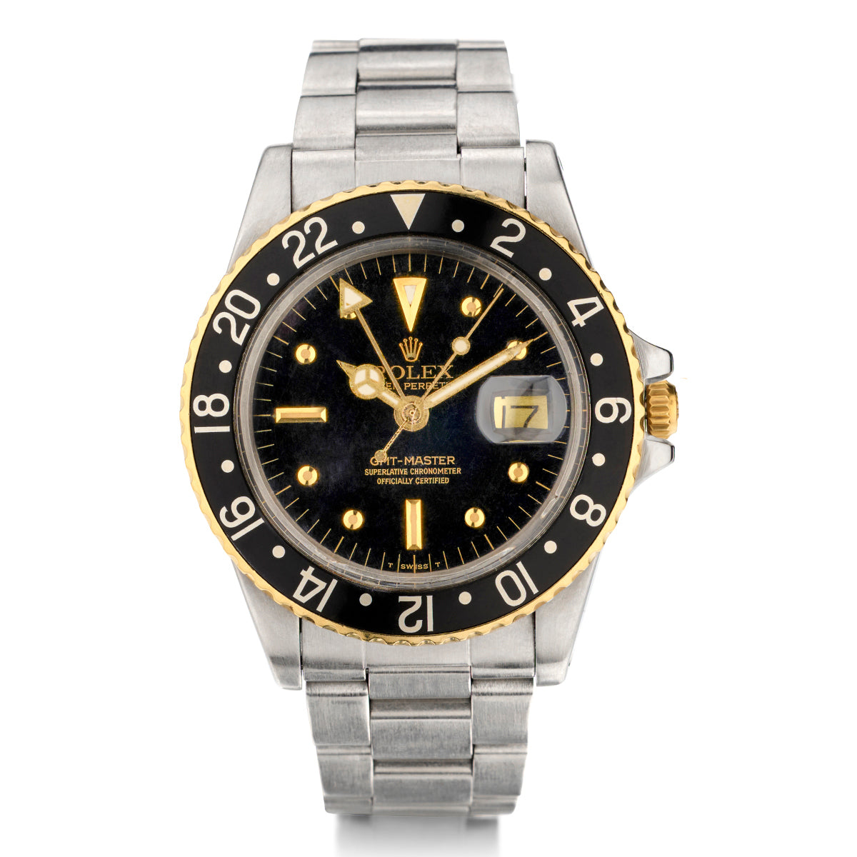 Rolex Vintage 2-Tone GMT Master Nipple Dial with Black Bezel. Ref: 167 ...