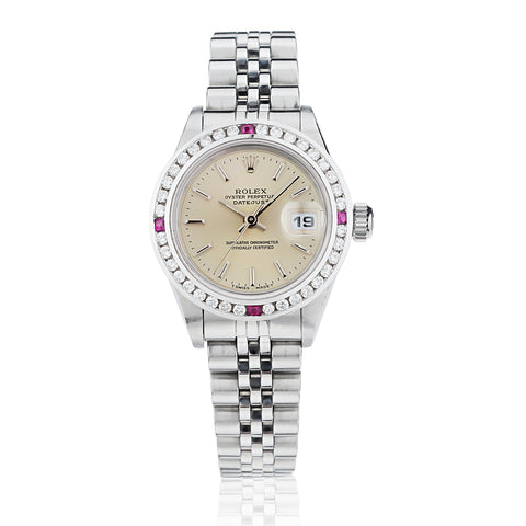 LADIES STAINLESS STEEL ROLEX DATEJUST: REF 69174