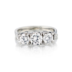 Ladies 14kt White Gold Diamond Ring. 1.56ct Tw