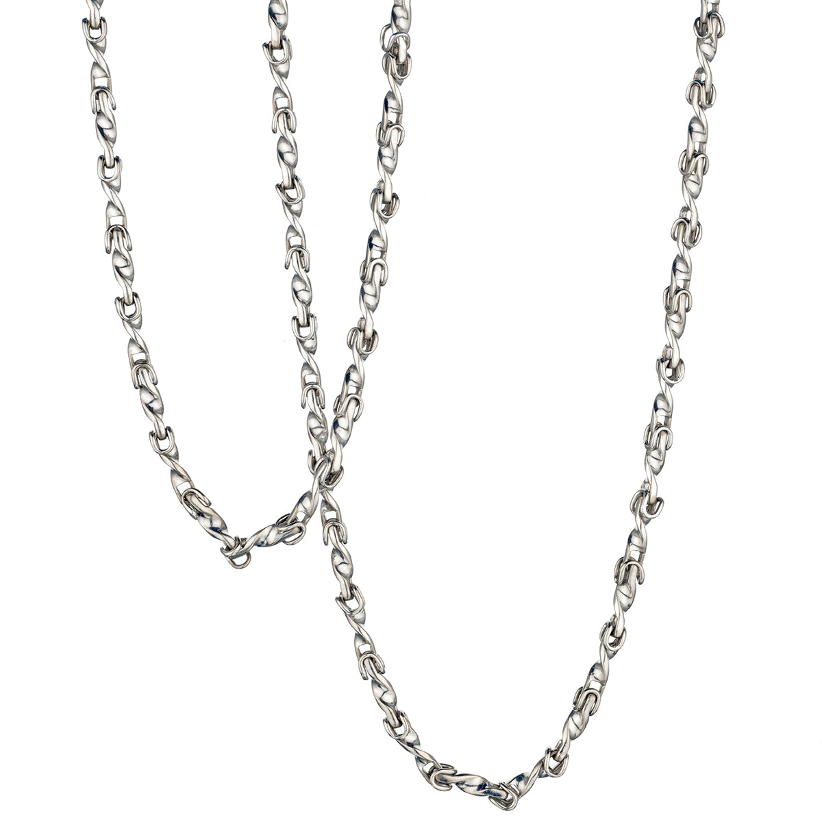 14kt White Gold Chain. 26" (L). 49 grams.