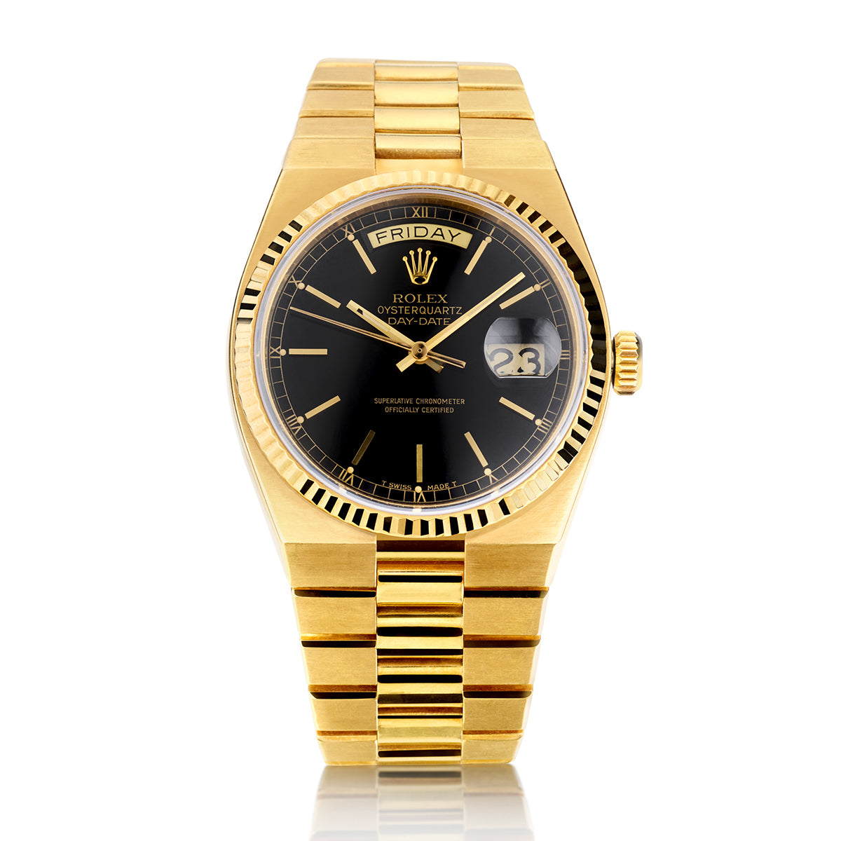 The World is our Oyster ハパックロイド 150周年記念 Rolex Oyster Perpetual Day / Date President Oysterquartz Yellow