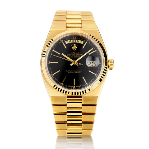 Rolex Oyster Perpetual Day / Date President Oysterquartz Yellow Gold Watch. Ref: 19018