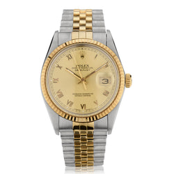 Rolex Datejust 36mm in Steel and 18kt Yellow Gold. Circa 1987. Ref: 16013