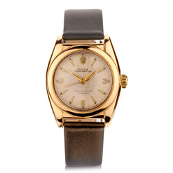 Rolex 14kt Pink Gold Bubbleback Wristwatch Watch World - 95.Ref:3131