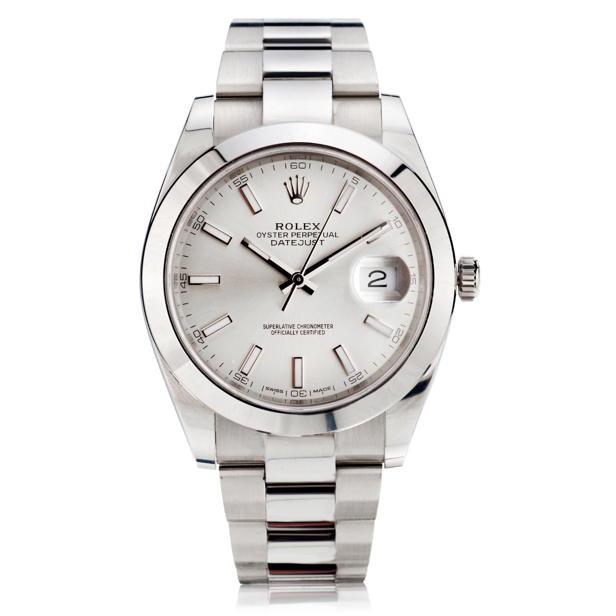 Rolex Oyster Perpetual Datejust II 41MM S/S Silver Dial Watch. Ref: 126300