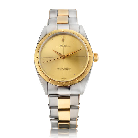 Vintage Rolex 2 Tone Oyster Perpetual Zehyr Dial. Ref: 1008.Circa 1965. B&P