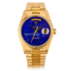 Mens Rolex Day / Date 18kt Yellow Gold Bark Finish. Ref: 18078
