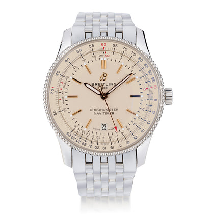 Breitling Navitimer GMT 41 in Stainless Steel. Ref: A17326