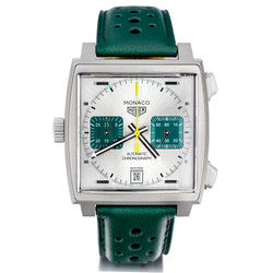 Tag Monaco Chronograph Racing Green Wristwatch. Limited. Ref: CAW 218EFC6565