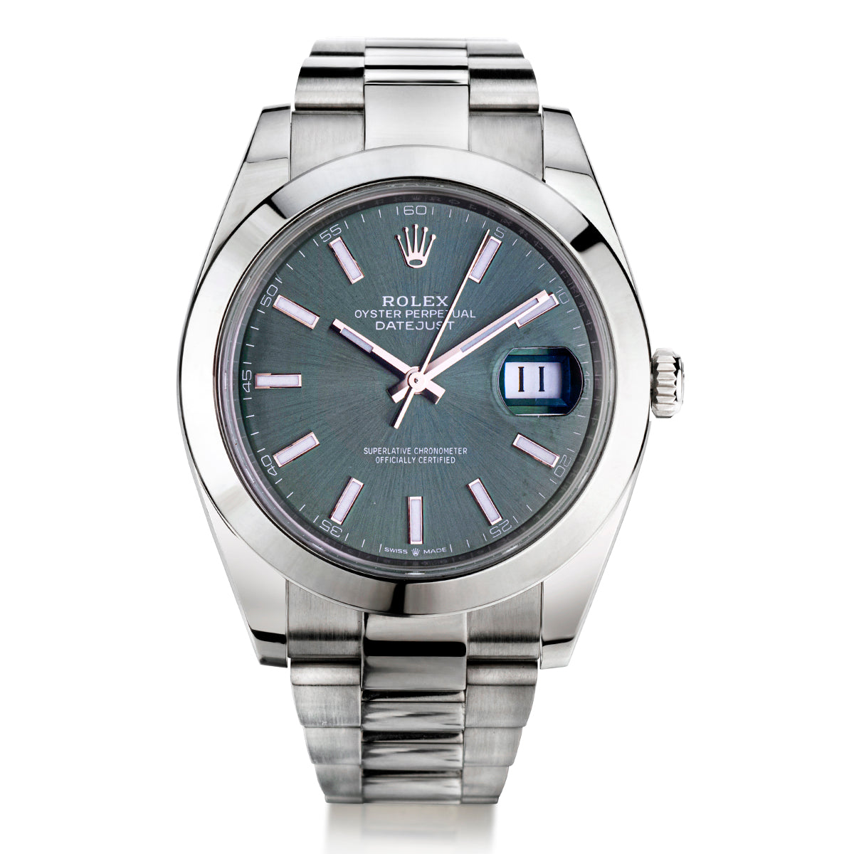 Rolex Datejust 41mm Stainless Steel. Mint Green Dial. Ref: 126300. Circa 2023