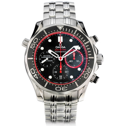 Omega Seamaster Dive ETNZ Limited Edition. America's Cup. Black bezel. Ref: 212.32.44.50.01.001