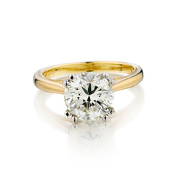 Ladies 18kt Yellow Gold Diamond Solitaire Ring.  2.70 Brilliant Cut