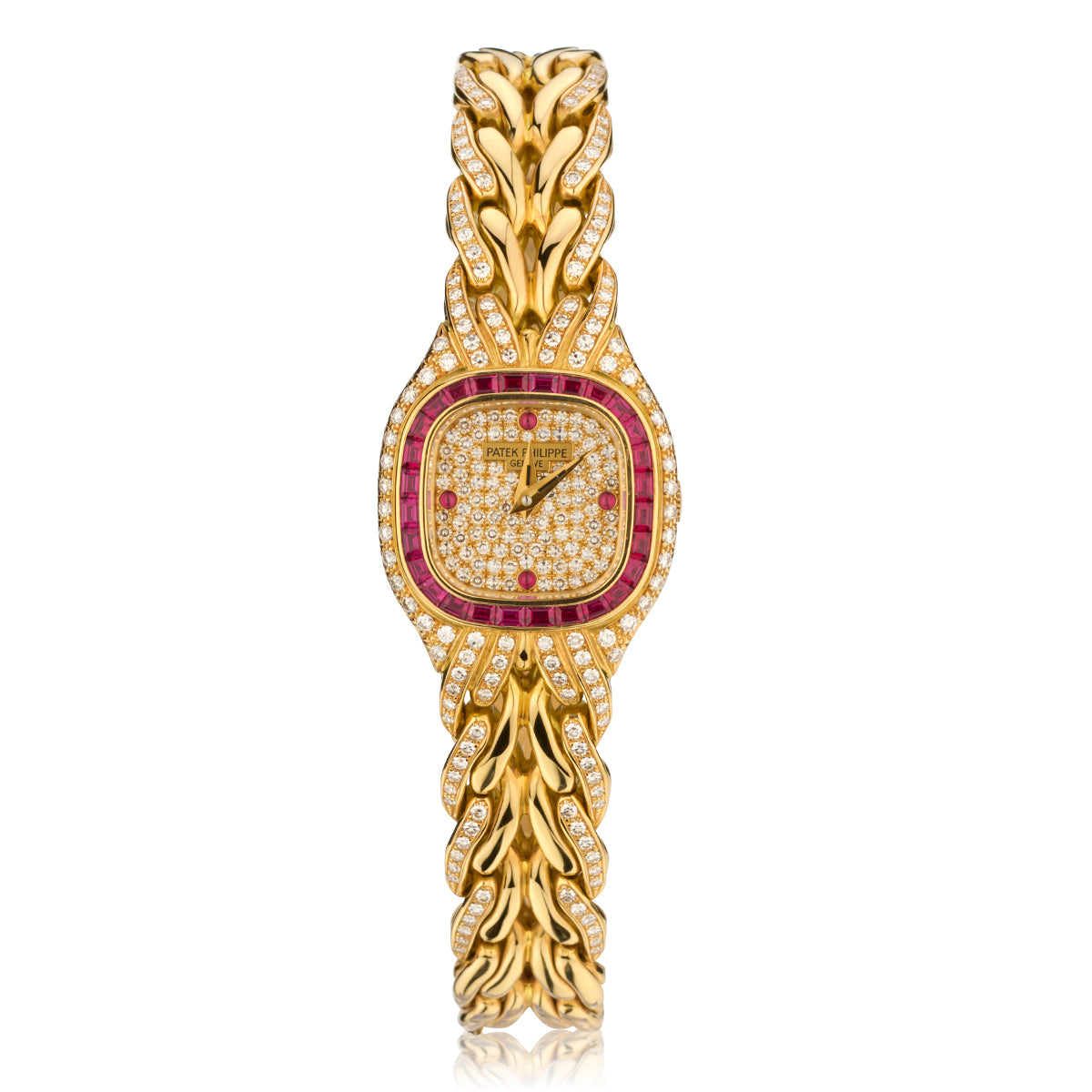 Patek Philippe "La Flamme" Ruby and Diamond Ladies Watch. Ref: 4806/11J