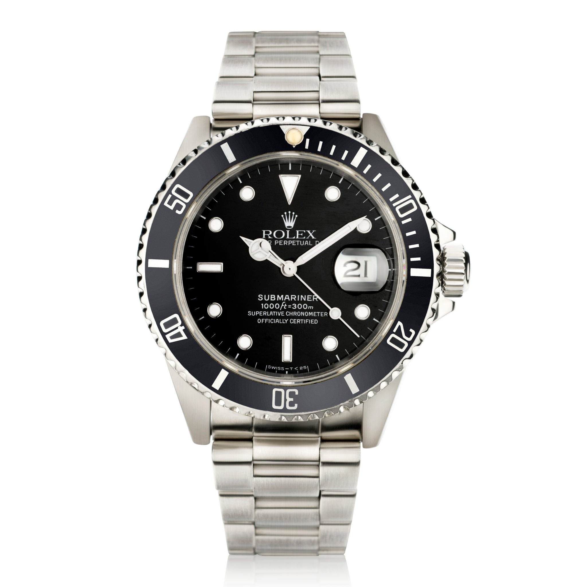 Rolex Oyster Perpetual Stainless Steel Submariner Watch. Circa 1991. Ref: 16610