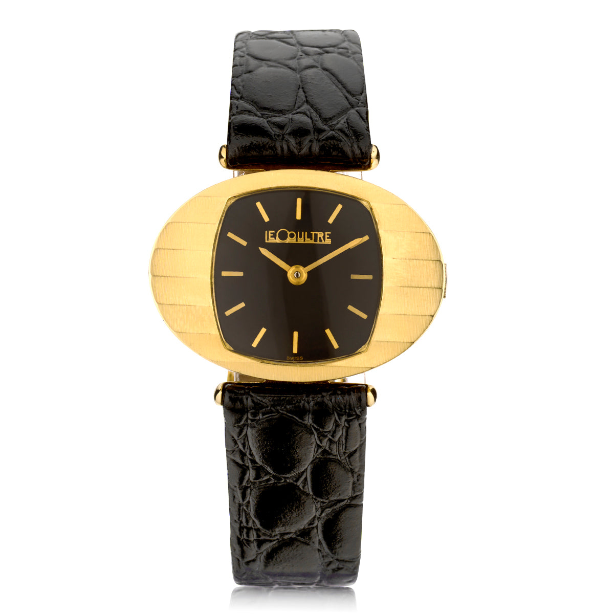 LeCoultre Vintage Disco Volante Wristwatch in 14kt Yellow Gold.